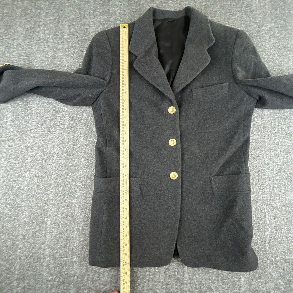 VTG 90s Ann Freedberg Mark Shale Blazer Womens Sz 6 Gray Wool Blend Made In USA - Picture 10 of 11